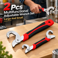 2 Pcs Multifunctional Adjustable Wrench Set (HT249)